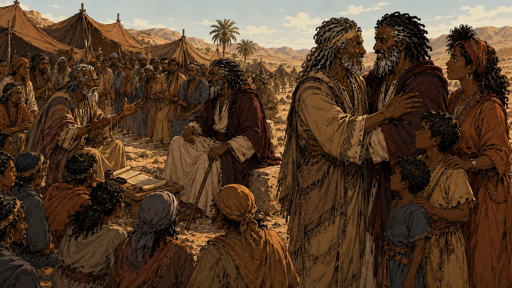 Jethro's Visit and the Counsel — Exodus 18:1–27